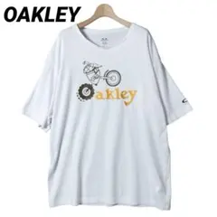 OAKLEY オークリー バイク プリント ロゴ 刺繍 半袖 Tシャツ 2XL