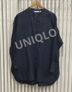 UNIQLO ダークブルー シャツ Lサイズ