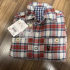 ミキハウス ダブルビー チェック長袖シャツ リバーシブル