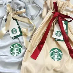 スタバ　ホリデー2025　ギフトバッグ　2色セット　ゴールド　シルバー