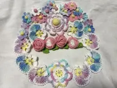 お花　モチーフ カラフルなお花　バラ　セット