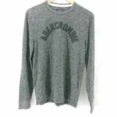 Abercrombie & Fitch ロゴ刺繍長袖Tシャツ グレー メンズ Sのサムネイル