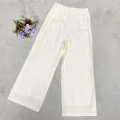 新品PINORE ワイドパンツ ホワイト 38サイズ - メルカリ
