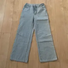 ライトブルーワイドレッグデニムパンツ　WEGO L