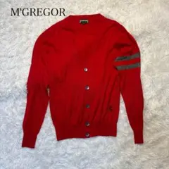 M'GREGOR マックレガー カーディガン 長袖 レッド ヴィンテージ M