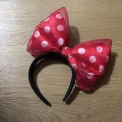 ミニー　赤 リボン カチューシャ