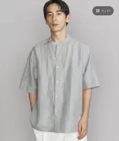 『BEAUTY&YOUTH UNITEDARROWS』バンドカラーシャツSサイズのサムネイル
