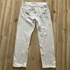 GAP ホワイトダメージストレートジーンズ レディース 26