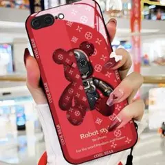 iPhone7/8/SE2/SE3ケース☆ストライプ付き ①枚目