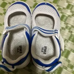 IFME 上履き 15.5 ホワイト/ブルー