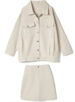 グレイル　ツイルジャケットスカートセッ トアップ