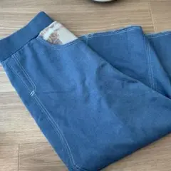 カジュアルデニムパンツ ゴム入りスカート