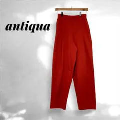 antiqua アンティカ 育てるリネン テーパードパンツ リネン混