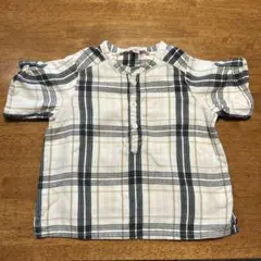 Bonpoint チェック柄 半袖シャツ 18m