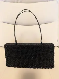 ビーズ　パーティバッグ　ベルベット　黒　ゴールド　ヴィンテージ 黒い ベルベットパーティーバッグ ビンテージ 風 ショルダーバッグ
