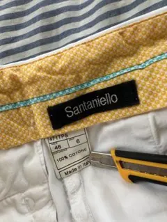 【Santaniello サンタニエッロ】ホワイト チノパン 46