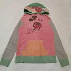 デニムダンガリー　パーカー　ミッキー　ディズニー　140