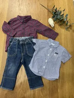 quoti use fith 他　シャツ・パンツ　3枚セット　80㎝