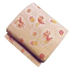 ユ102名古屋帯 アンティーク　唐獅子や牡丹柄 正绢 着物帯　仕立て上り