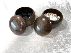 蛤碁石 那智黒石 木製碁笥付き 囲碁 碁石セット 訳あり - メルカリ