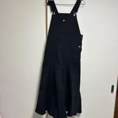 ブラック ジャンパースカート サロペット