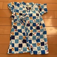 ホットビスケッツ くまとんぼ柄 甚平オール 60-70 ミキハウス