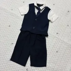 【美品】バースデイ 男の子 フォーマル 一体型 90 セジェアン ネクタイ付