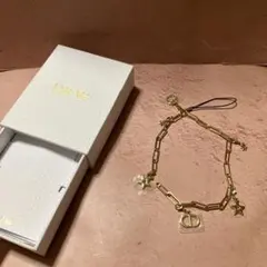 【新品】Dior ゴールド チェーンブレスレット、チャーム、ストラップ