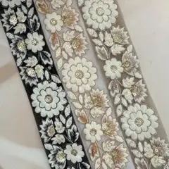 217.インド刺繍 50cm×3本セット