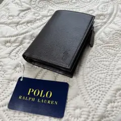 新品POLO RALPH LAUREN ポロラルフローレン縦型二つ折り財布