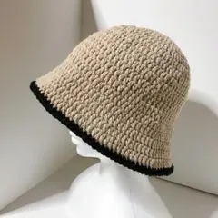 ゆったり★バケハ　バケットハットクロシェハット　クラッシャーハット　ビーニー　夏