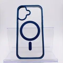 【(初期キズあり)MagSafe対応 iPhone17用 クリアケース ブルー】