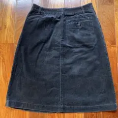 tout à coup 黒 コーデュロイスカート ひざ丈