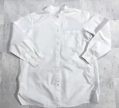 MーLサイズ　無印良品　 長袖シャツ 白　スタンドカラー