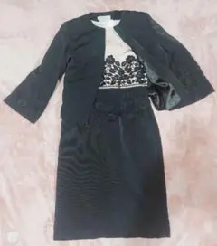 ☆美品☆HOBBS　London 花柄模様　ブラック セットアップドレス