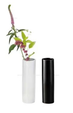 LEO T-1893 白 黒 2個セット花器 花瓶 陶器 華道 いけばな 生花