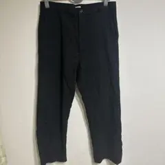 Dhal ポリエステル縮絨パンツ　ブラック　L