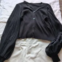 ブラックリブカーディガン