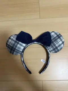東京ディズニーリゾート カチューシャ チェック柄 ネイビーのサムネイル