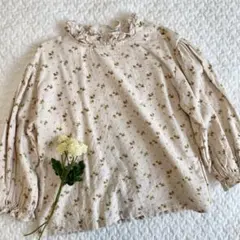 韓国子供服　レトロお花柄チュニック/カットソー110