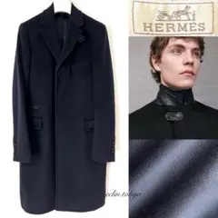 SSR様　エルメス　黒スエード チェスターコート HERMES】定価70万超！定番にして最強のチェスターコートを買って