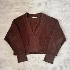 PLAIN PEOPLE プレインピープル　ニット　カーディガン　ブラウン