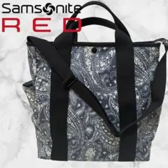 Samsonite RED ペイズリー柄 トートバッグ ショルダー サムソナイトのサムネイル