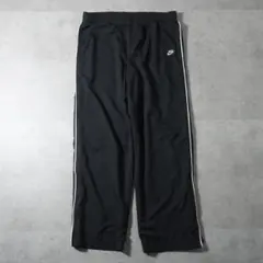 00s y2k NIKE サイドライン ナイロン トラックパンツ ブラック M