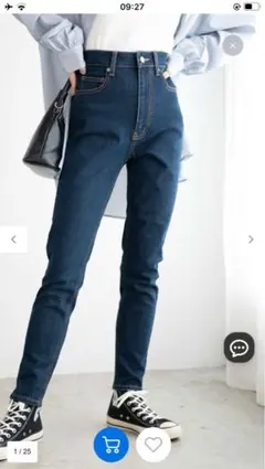 WEGO ハイウエストストレッチスキニーデニムS