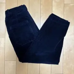 ネイビー コーデュロイ ワイドパンツ