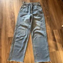 GRL ワイドレッグデニムライトブルー