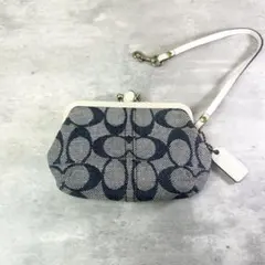 COACH コーチ コインケース がま口 リストレット ポーチ シグネチャー