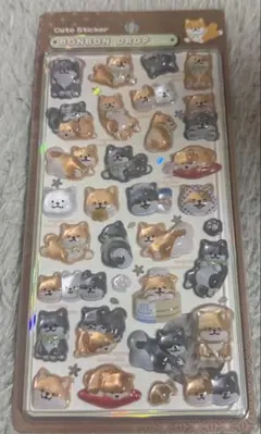正規品　ボンボンドロップシール　和柄　犬
