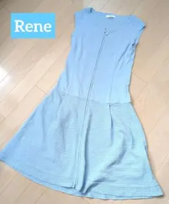 【値下げ】Rene◆34ノースリーブニットワンピースダブルジップのサムネイル